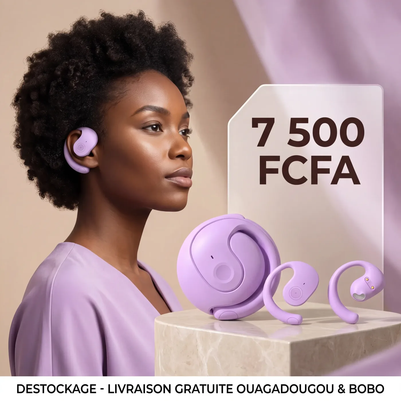 Écouteurs Sans Fil OWS JM13 (Édition Violette)