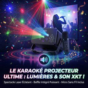 Haut-Parleur Portable XKT V12 Mini Party Light & Karaoké