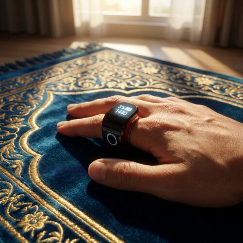 Generated Image February 11, 2026 – 4_04AM Bague Tasbih Tactile & Intelligente : Votre Compagnon Spirituel pour un Zikr sans Erreur